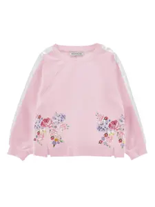 Толстовка с цветочным принтом Monnalisa, розовый