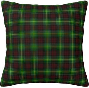 Paruiny Чехол для подушки Clan Martin Tartan двусторонний пушистый White