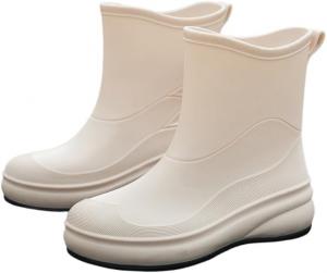 Сапоги до середины голени для женщин, водонепроницаемые садовые сапоги, противоскользящие, для работы на улице Hhhchpm, White