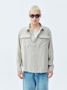 Повседневная рубашка VAMOS CLO Comfort fit Button Up Shirt Oklahoma City, серый