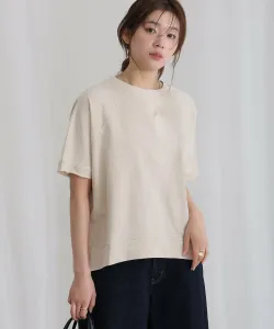 Мини-флисовая толстовка с короткими рукавами реглан Pourvous, цвет Light Beige