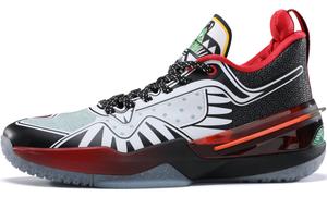PEAK Флэш 3 амортизирующие противоскользящие износостойкие баскетбольные кроссовки мид-топ с поддержкой и отскоком черно-белые