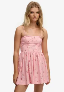 Корсетное мини-платье-майка на каждый день Superdry & Co, Polka Floral Pink