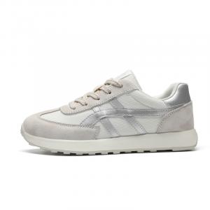 ZHR Износостойкие низкие повседневные кроссовки унисекс бело-серебристые, цвет White Silver