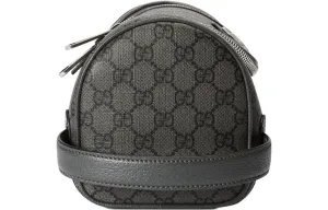 GUCCI Ophidia Leather Makeup Bag Storage Bag Men's Black