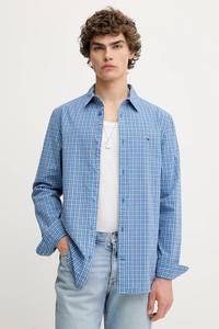Хлопковая рубашка Tommy Jeans, синий