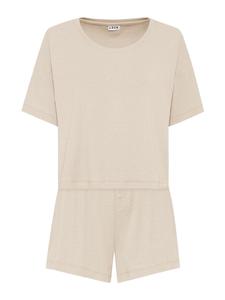 Короткий пижамный комплект LSCN by LASCANA, кремовый