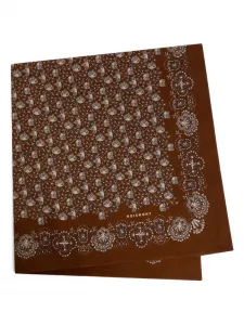 Фуляр с цветочным узором Bonpoint, коричневый
