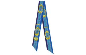 Шарф Twilly Mulberry Silk для женщин HERMES, синий