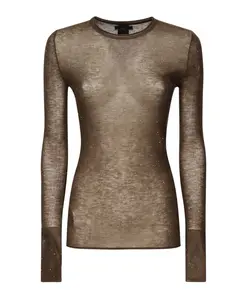 Коричневый свитер с длинными рукавами Pinko, коричневый