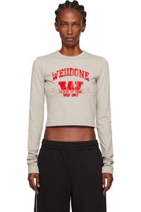 Футболка с длинным рукавом 11' print We11Done, серый