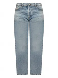 Джинсы с эффектом потертости Diesel, синий