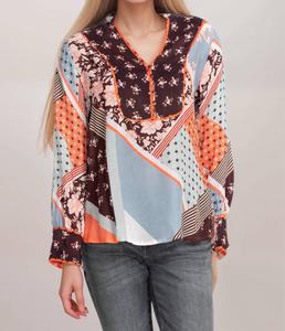 Блузка Roslyn Toni в мультиколоре Johnny Was