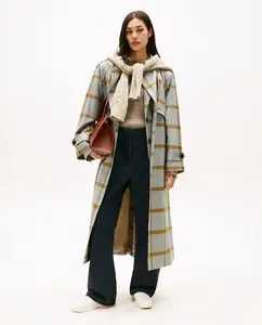 Женский шерстяной плащ Tommy Hilfiger, синий