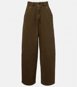 Джинсы с высокой посадкой и широкими штанинами Lemaire, Moss Green