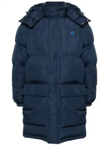 Пуховик с аппликацией Fox Maison Kitsuné, синий