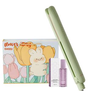 Плойка-выпрямитель двойного назначения для выпрямления и завивки волос подходит для студенческих общежитий HS-660 AUX, зеленый