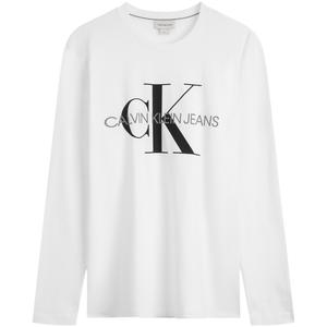 Детский свитшот Cotton с принтом Logo Calvin Klein, белый