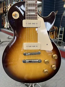 Электрогитара Gibson Les Paul Standard 50-х P-90 с простой декой, цвет Tobacco Burst