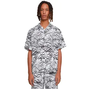 Рубашка с коротким рукавом Urban Classics Viscose AOP Resort, белый