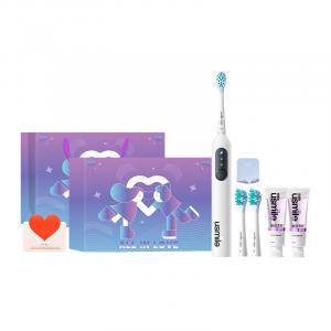 Электрическая зубная щетка p10 с технологией амортизации для пары, 3 режима чистки, долгий срок службы батареи Usmile, P10 Kunlun белый+Toothpastes[Two Way Commitment Box]