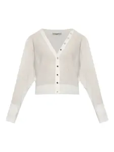 Кардиган с V-образным вырезом и пуговицами AllSaints, белый