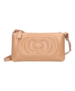 Кожаная сумка через плечо La Carrie, бежевый