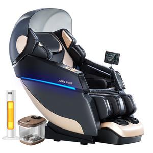 Массажное кресло для дома полный массаж тела роскошная космическая капсула, умная вилла электрическая поддержка шеи и поясницы s500 AUX, сине-серый