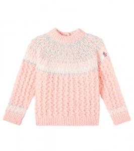 Джемпер из шерсти с добавками жаккардовый Moncler Grenoble Enfant, Pink