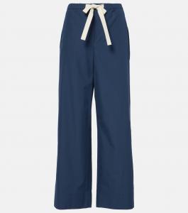 Широкие брюки из хлопка Argento S Max Mara, Blue Tahiti