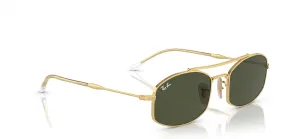 Солнцезащитные очки Ray-Ban унисекс Rb3719 овальной формы, Gold/Green