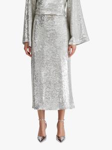 Макси-платье с пайетками от клариссы Malina, серебряный