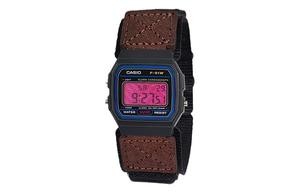 CASIO Retrofit Series Quartz Movement Nylon Leather Strap Watch Men's Watches Black Dial