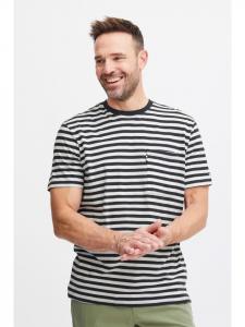 Футболка FQTom SS из льняной смеси в полоску белого цвета FQ1924