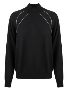 Джемпер с высоким воротом и длинными рукавами Peserico, черный