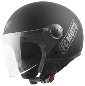 FC-Moto square-rs jet helmet, Black Matt/Grey