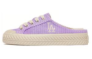 Playball Mule Canvas Shoes Unisex Low-Top Purple Mlb