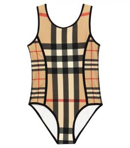 Купальник в клетку Burberry Burberry, бежевый