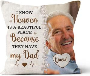 Custom Индивидуальная памятная подушка-квадрат с фото "Небеса прекрасны" Option 2