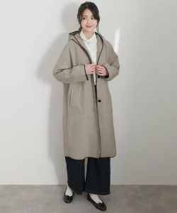 Пальто с капюшоном из искусственной шерсти Pourvous, цвет Ivory