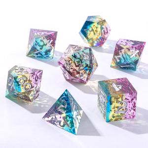 Аксессуары Hymgho Premium Gaming Sharp-Edge Polyhedral Dice Set: Captured Magic - Sweet Dream (7)