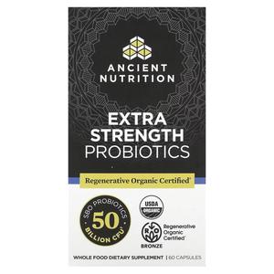 Пробиотики Ancient Nutrition повышенной силы, 60 капсул