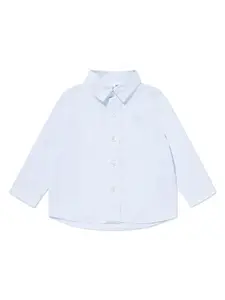 Рубашка с вышитым логотипом Patachou, синий