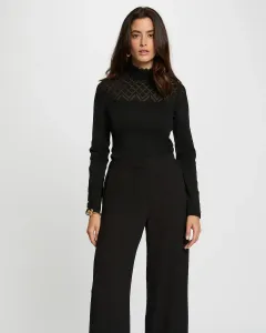 Женский облегающий ажурный джемпер Morgan, черный