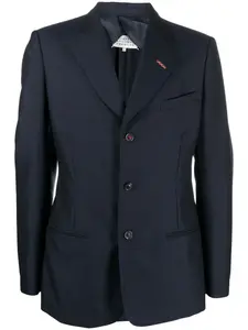 Однобортный пиджак строгого кроя MAISON MARGIELA, синий