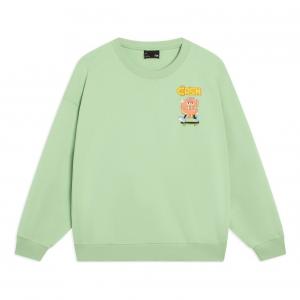 Спортивная толстовка Li-Ning Skateboarding Cartoon Graphic Sweatshirt 'Light Green' AWDT163-4, зеленый