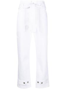P.A.R.O.S.H. брюки с присборенной талией, белый