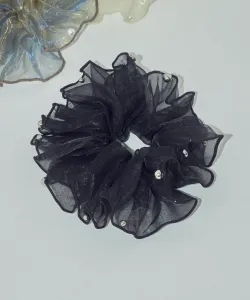 Сферическая прозрачная большая резинка для волос Goldy, цвет Silver Plated 3