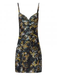 Платье, украшенное пайетками Versace Jeans Couture, черный