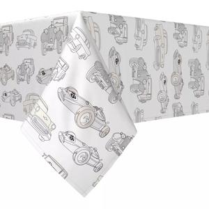 Прямоугольная скатерть, 100% полиэстер, 60х104 дюйма, ретро-транспорт.